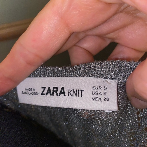 Zara Silver Knot Tank Top ptp 17-19” - Picture 2 of 4